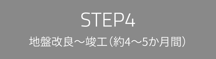 STEP4 地盤改良～竣工（約4～5か月間）
