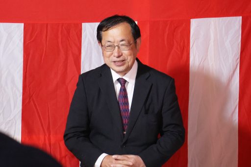 当社社長が挨拶する画像